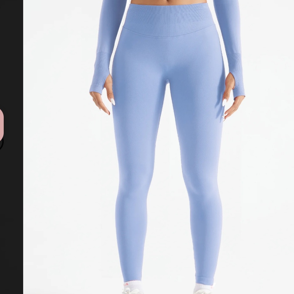 AUROLA Influence Workout Leggings 25"'-More Compression-Mid Waist in Airy Blue